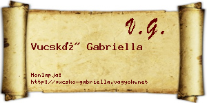 Vucskó Gabriella névjegykártya