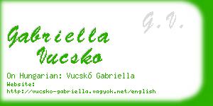 gabriella vucsko business card